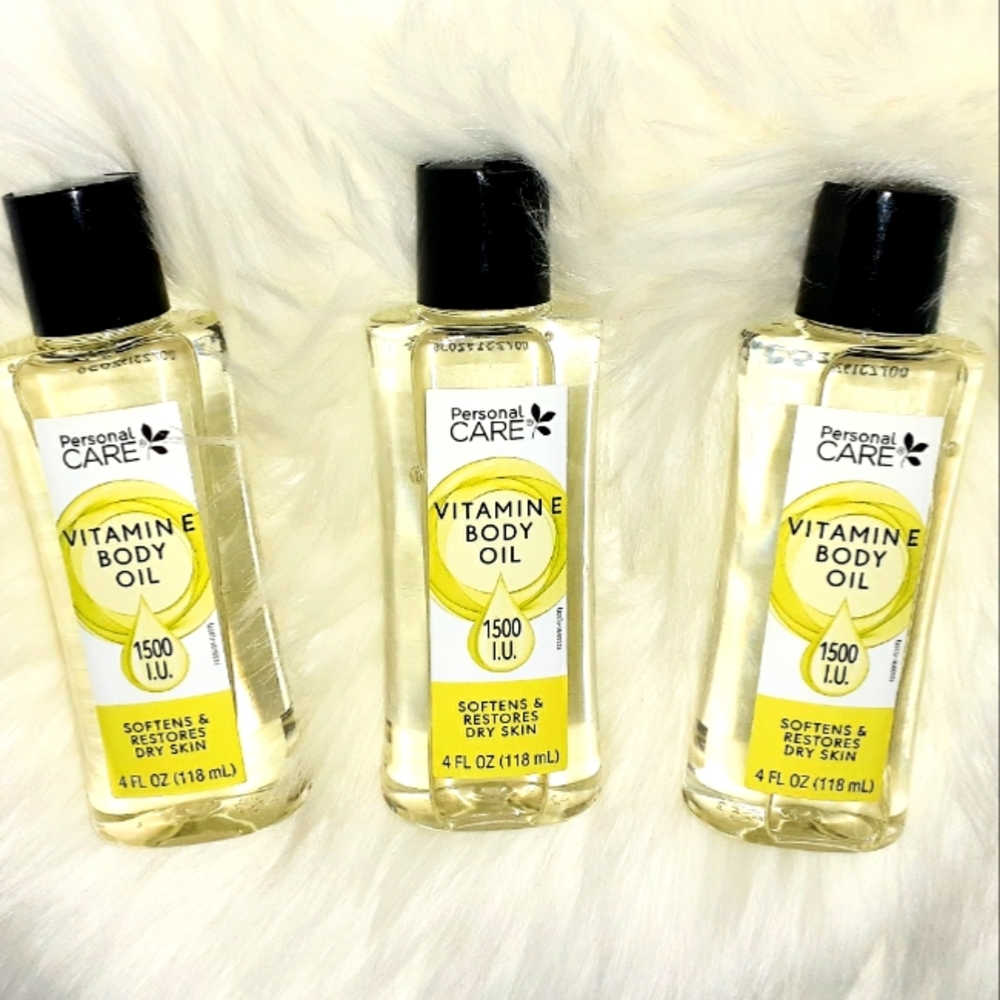 3Pk Personal Care Vitamin E Skin Body Oil Soften & Moisturize Dry Skin 4 oz